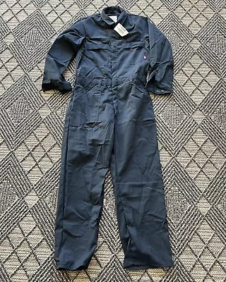 Military Coveralls Mens 44 R Blue Flame Resistant FR Navy Jumpsuit • $34.95