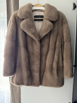 Brown Mink Elegant Fur Coat S-M Size • $1200.09