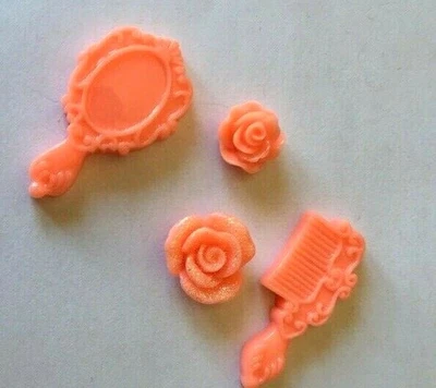 £1 • Buy Sparkly Make Up Set 4 Pcs Resin Flat Back Cabochons Embellishment Decoden Craft