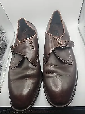 MARC ANTHONY Mens Brown Leather Dress Shoes-10M 116367 • $14.99