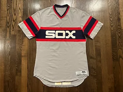 Vintage Medalist Sand Knit 1982-1986 CHICAGO WHITE SOX Road Game Jersey Size 42 • $400