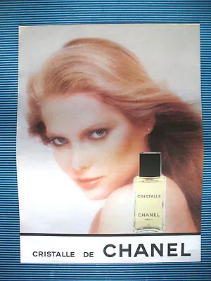 Chanel Crystal Parfume Eau De Toilette French Ad 1978 Press Advertisement • £3.11