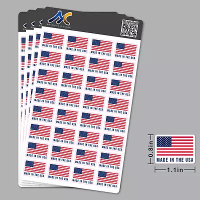 Made In The USA Vinyl Label Sticker Sheet (each Sticker Is 1.1in X 0.8in) • $14.49