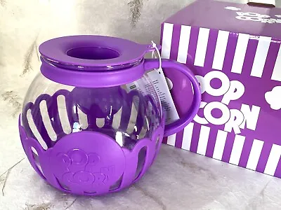 Ecolution Original Microwave Micro-Pop Popcorn Popper Borosilicate Glass Purple • $14.95