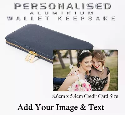 Personalised Gift Aluminium Wallet Keepsake Cards • £3.19