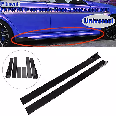 Pair Of Side Skirts Extensions Splitters For VW Golf  Ford Mustang Focus L2 • $110.88