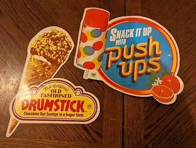 Vintage 80s Ice Cream Truck Stickers Drumstick Push Pop • $29