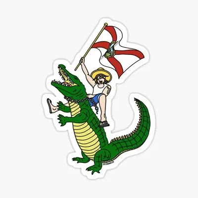 Florida Man Riding Gator  Funny  Sticker Laptop/ Tumbler / Wall Sticker • $2.99