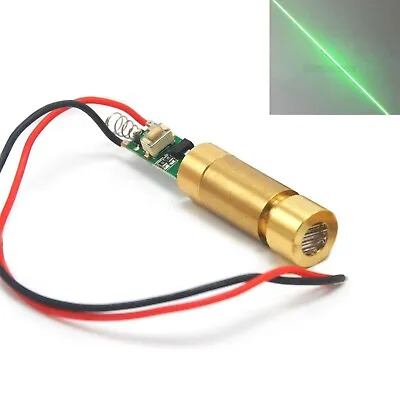 Locator 532nm 50mW Line Green Light Laser Diode Module 5V Driver Brass • £14.68