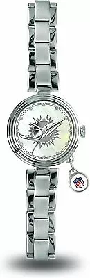 New! Miami Dolphins Women's Charm Watch Mother Of Pearl Licensed • $48.95