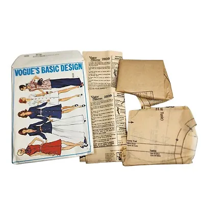 Vogue's Basic Design Misses & Half-Size Dress Tunic & Pants Sewing Pattern 2839 • $14.99
