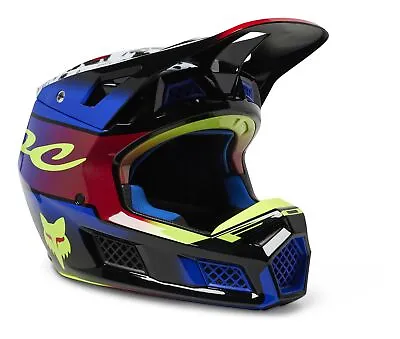 Fox Racing V3 RS Dkay MX Offroad Helmet Blue/Red • $330.32