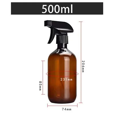 500ml Refillable Plastic Mist Spray Bottles Empty Water Essential Oils Container • £5.81