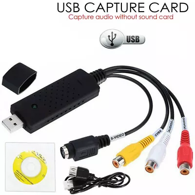 USB 2.0 Video Capture Card Adapter With Audio For SP XBOX 360 AV VHS DVT CCTV TU • £7.45