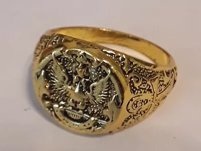 Vintage Masonic Ring Gold Plated Size 8.5 Master Mason Scottish Rite Freemason • $8.99