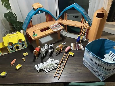 Vintage 1995 Tonka Farm Large Barn & Silo  Fisher Price 1969 House Tonka Trucks • $229