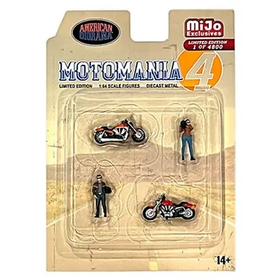 American Diorama 1:64 Diecast Metal Motomania 4 Figure Set • $8.99