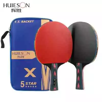 2pc PingPong Rackets Set 5/6Star Offensive Table Tennis Racket With Fine Control • $36.50