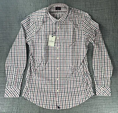 UNTUCKit Bonnet Men’s Long Sleeve Button Up Shirt Blue Pink Gingham - PICK SIZE • $29.95