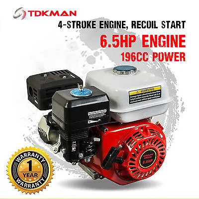 $235.99 • Buy 6.5HP Petrol Stationary Engine Motor 4-Stroke OHV Horizontal 20mm Shaft Replace