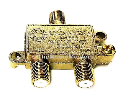 2-Way Coaxial CABLE SPLITTER Digital HDTV Satellite Wire F Type 1-2 Coax Adapter • $7.99