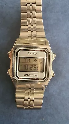 Vintage SEIKO Sports 100  Digital A904-5090 A2 Watch - Refurbished By Watchmaker • $150