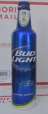 $8 • Buy Beer Bud Light FIFA WORLD CUP BRASIL 2014 502402 Soccer Aluminum Empty Bottle
