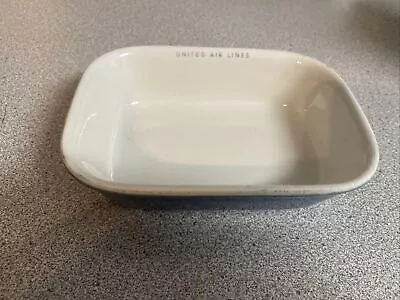 Rare! United Air Lines Airlines Vintage Hall China Blue Oven Dish • $10.95