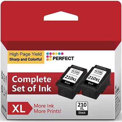 2 Pack For Canon PG-210XL Black Ink Cartridge For PIXMA MP240 MP250 MP270 MX210 • $33.99