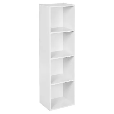 Multiple Tier Wooden Bookcase Shelving Display Shelves Storage Unit Shelf Cubes • £21.99