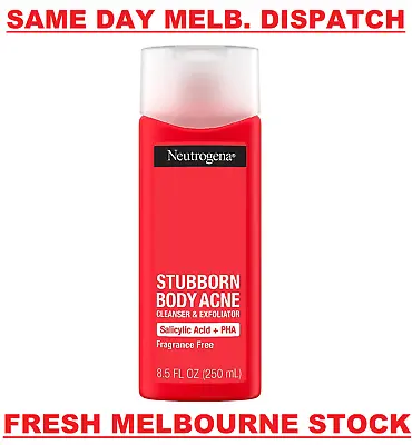 Neutrogena Stubborn Body Acne Cleanser & Exfoliator With Salicylic Acid 250mL • $49.95