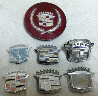 Vintage Cadillac Emblem Wheel Center Cap Lock Cover - Mixed Lot Of 7 • $46.50