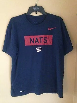Nike Team Mens Black Washington Nationals DRI-FIT T-Shirt Sz X L .75 Cents Start • $0.75