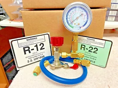 Refrigerant Can Tap Smooth Top Style Dispensing Valve Check & Charge-It Gauge • $64.95