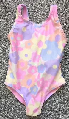 Baby Girls 6-9 Months Pink Floral Swimming Costume (A157) • £1.30