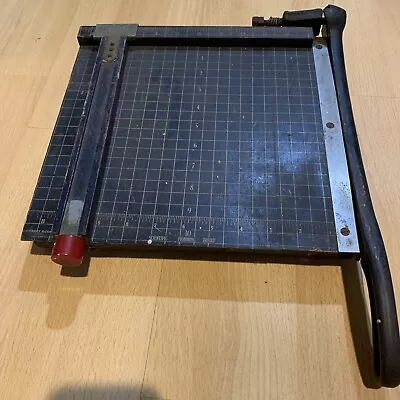 Vintage Guillotine Paper Cutter Herbert George Scientific Paper Trimmer 11” • $29