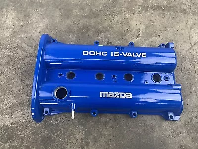 1994-1997 Mazda Miata Oem Cam Gear Cut Engine Motor Valve Cover Blue 1.8 94-97 • $250