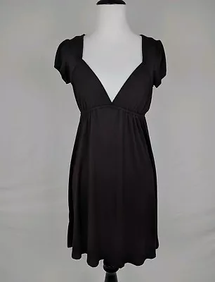 Soprano Womens Dress Brown Above Knee Length High Waist Short Sleeve Size Small • $0.99