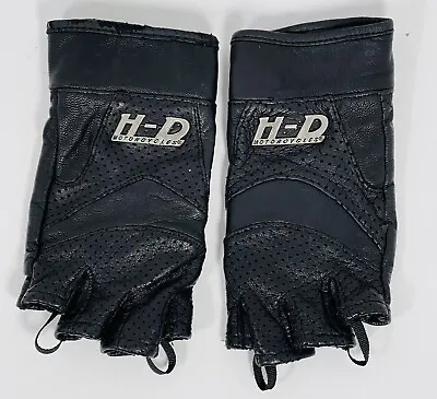 $25 • Buy Harley Davidson Fingerless Leather Motorcycle Riding Gloves • Women’s Size Small