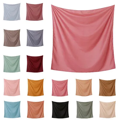 Women Plain Hijab Square Scarf Muslim Headscarf Wrap Shawl Bandana Headwrap Arab • $9.76