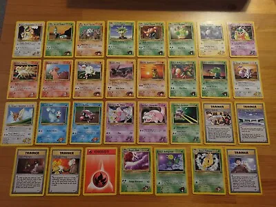 Pokemon 31x Gym Heroes/Challenge Cards Incl Rare Non Holo Koga's Muk TCG Wizards • £27