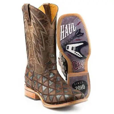 Men's Tin Haul Rocker Boots With Guitar Sole Handcrafted Brown • $335.99