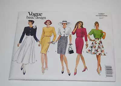 Vogue Basic Design Sewing Pattern #1097 Misses Dress 6-8-10 Uncut • $5.99