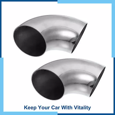 Universal 2PCS 3 Inch/3  90 Degree Bend Tube Exhaust Elbow Pipe Stainless Steel • $22.79