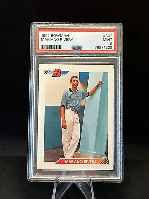 1992 Bowman Mariano Rivera #302 RC Rookie - New York YANKEES - PSA 9 • $119.99