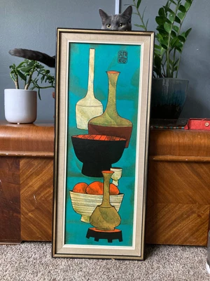 $69.99 • Buy Vintage Turner Wall Art Mid Century Wall Accessory MCM 13  X 31  Mod Potte