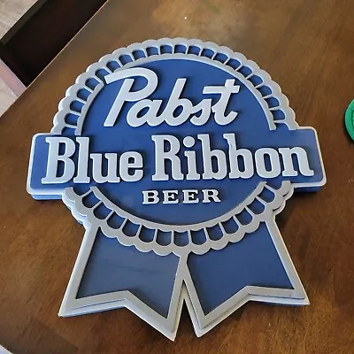 PABST Blue Ribbon Beer Bar Advertising Sign Foam Rubber PBR 3D Man Cave • $40