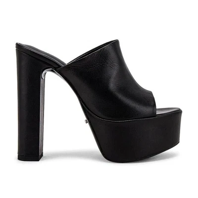 $25 • Buy Zara Chunky Platform High Heel Sandals In Black Sz 6.5 NWT
