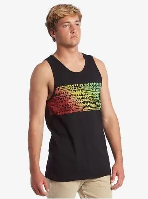 Quiksilver Men's XXL Underground Rasta Color Logo Tank Top T-Shirt Sleeveless • $22