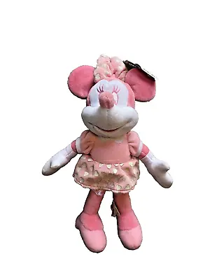 Minnie Mouse Disney Plush Doll All Pink White Stuffed Animal Toy 16” RARE SAMPLE • $12.99